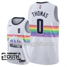 Canotte Bambino Denver Nuggets Isaiah Thomas 0 2018-19 Nike City Edition Bianco Swingman